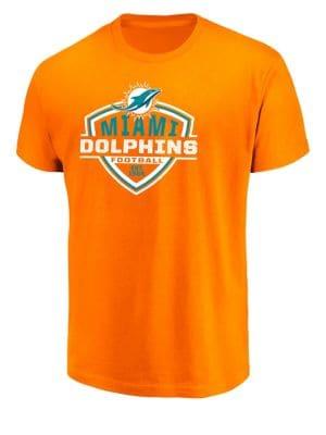 Majestic Miami Dolphins Nfl Primary Receiver Cotton Tee