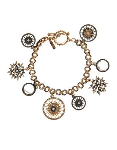 Jenny Packham Hematite & 9k Goldplated Charm Bracelet