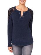 Democracy Long-sleeve Lace-up Top