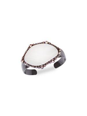 Lucky Brand Modern Opulence Pave Agate Cuff Bracelet
