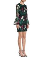 Laundry By Shelli Segal Embroidered Lace Cocktail Dress
