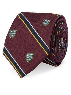 Lauren Ralph Lauren Crest Wool-silk Club Tie