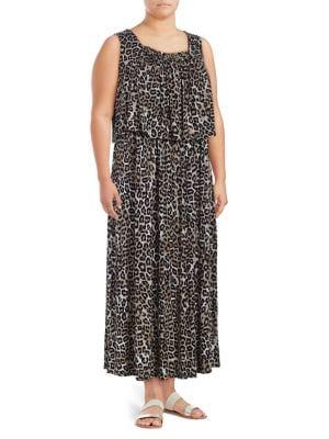 Context Plus Leopard Print Maxi Dress