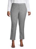 Vince Camuto Plus Houndstooth Ankle Pants