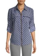 Michael Michael Kors Plaid Full-zip Top