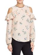 Lauren Ralph Lauren Cold-shoulder Ruffled Floral Top