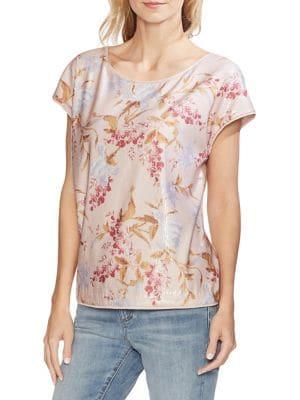Vince Camuto Oasis Bloom Sequined Floral Top
