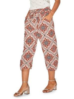 Dorothy Perkins Tile-print Cropped Trousers