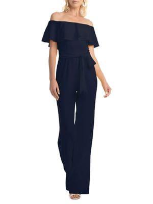 Trina Turk Off-the-shoulder Ruffled Jumpsuit