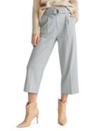 Mango Straight-fit Belted Trousers