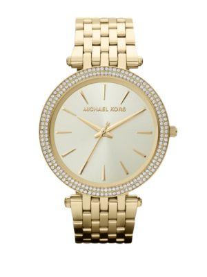 Michael Kors Darci Pave Goldtone Stainless Steel Bracelet Watch