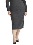 Lauren Ralph Lauren Plus Plaid Merino Wool Skirt