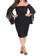 City Chic Plus Mystic Lace Knee-length Dress