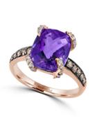 Effy Viola Amethyst, Diamond And 14k Rose Gold Ring