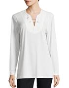 Ivanka Trump Chain-accented Long Sleeve Blouse