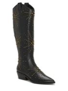 1.state Sabylla Studded Leather Cowboy Boots