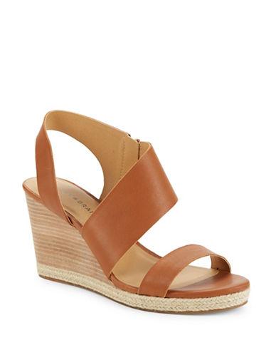 Lucky Brand Lowden Leather Wedge Sandals