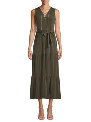 Michael Michael Kors Petite Classic Lace-up Shift Dress