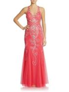 Sean Collections Embellished Trumpet Gown