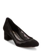 424 Fifth Vinney Mesh-accented Suede Pumps