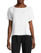 Eileen Fisher Petite Pocketed Linen Top