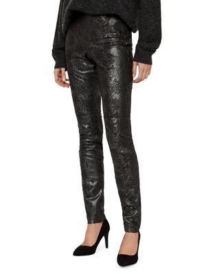 Vero Moda Snakeskin Printed Faux-leather Pants