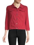 Kensie Jeans Quarter-sleeve Denim Jacket