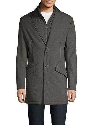 Tommy Hilfiger Notch Lapel Long Button Jacket