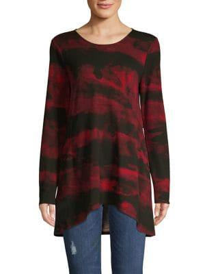 Joan Vass Printed High-low Top