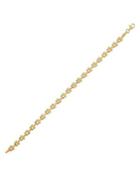 Lord & Taylor 14k Yellow Gold Station Link Bracelet
