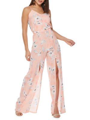 Quiz Floral Split-leg Jumpsuit