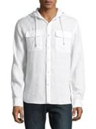 Michael Kors Hooded Linen Button-down Shirt