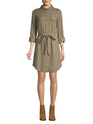 Dorothy Perkins Long-sleeve Cotton & Linen Shirtdress
