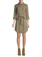 Dorothy Perkins Long-sleeve Cotton & Linen Shirtdress