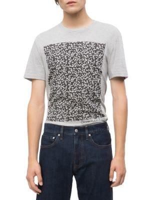 Calvin Klein Jeans Slim-fit Floral Block Logo Tee