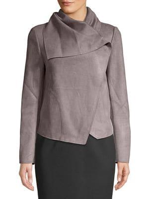 Anne Klein Asymmetrical Faux-wrap Jacket