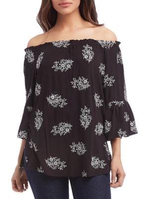 Karen Kane Convertible Off-the-shoulder Floral Top