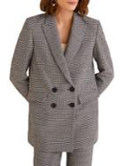 Mango Classic Gingham Blazer
