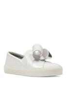Nine West Odienella Bow-accent Leather Sneakers