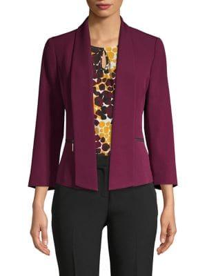 Kasper Shawl Lapel Zip-pocket Blazer