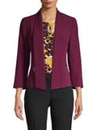 Kasper Shawl Lapel Zip-pocket Blazer