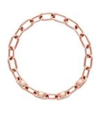 Michael Kors Fashion Pink Round Glass Pearls, Crystal And Stainless Steel Necklace