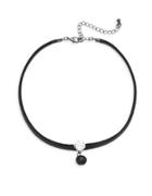 Design Lab Lord & Taylor Stone Accented Cord Choker Necklace