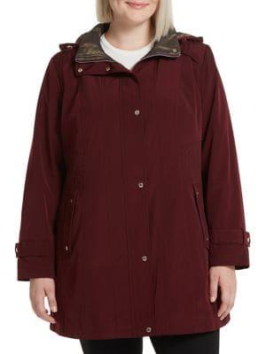 Gallery Plus Silk Look Hooded Jacket