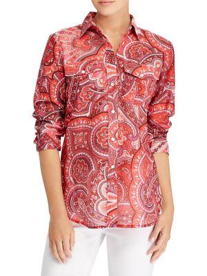 Lauren Ralph Lauren Petite Paisley Utility Blouse