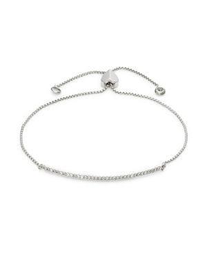 Kate Spade New York Pave Silvertone Slider Bracelet