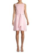 Anne Klein Seersucker Striped Fit-and-flare Dress