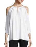 Michael Michael Kors Chain-accented Crepe Top