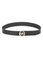Michael Michael Kors Leather Logo Buckle Belt