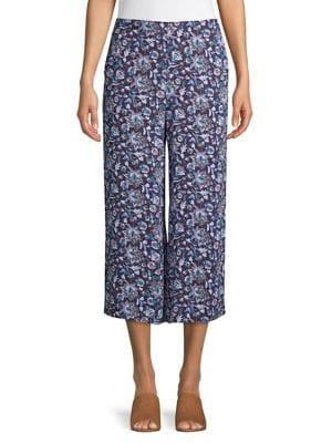 Lord & Taylor Petite Marissa Floral Wide-leg Pants
